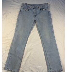 Levi Strauss Premium Mens Light Wash Straight Leg Jeans W34 L30 Flaw READ